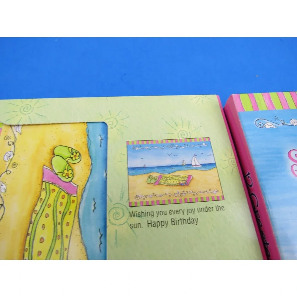 BJ Lantz Sunny Shores Beach Themed Stationery Greeting Cards Leanin Tree